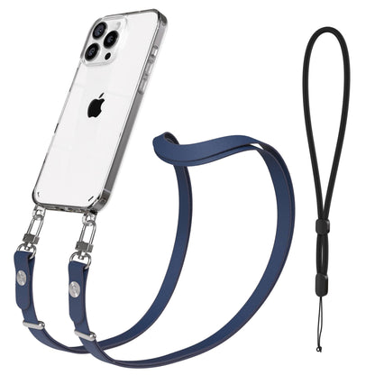 iPhone 16 Pro Max MagSafe Hülle mit magnetischem Crossbody-Umhängeband #farbe_blau-magsafe-funktion-ohne-magsafe
