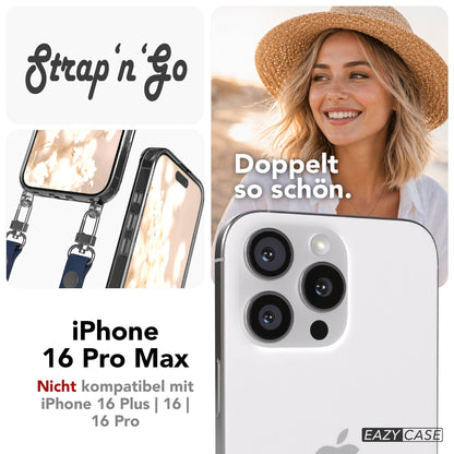 iPhone 16 Pro Max MagSafe Hülle mit magnetischem Crossbody-Umhängeband #farbe_blau-magsafe-funktion-ohne-magsafe