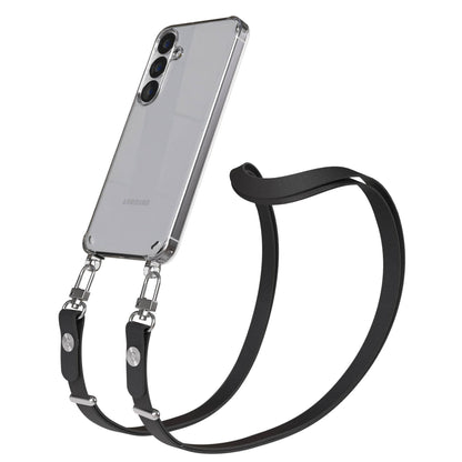 Samsung Galaxy S25 MagSafe Schutzhülle mit magnetischer Crossbody Handykette #farbe_schwarz-magsafe-funktion-mit-magsafe