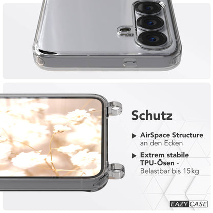 Samsung Galaxy S25 MagSafe Schutzhülle mit magnetischer Crossbody Handykette #farbe_lila-magsafe-funktion-mit-magsafe