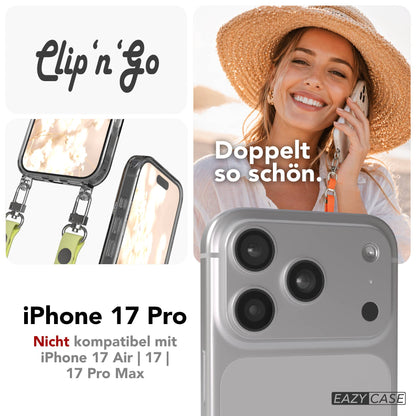Apple iPhone 17 Pro MagSafe Hülle mit magnetischer Crossbody Handykette #farbe_gelb-magsafe-funktion-mit-magsafe