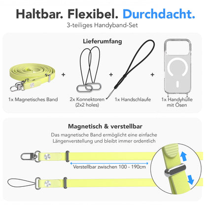 Apple iPhone 17 Pro MagSafe Hülle mit magnetischer Crossbody Handykette #farbe_gelb-magsafe-funktion-mit-magsafe