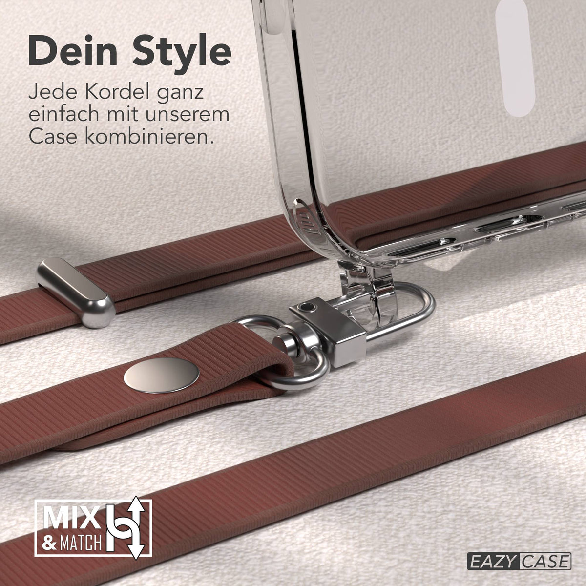 Apple iPhone 17 Pro MagSafe Hülle mit magnetischer Crossbody Handykette #farbe_braun-magsafe-funktion-mit-magsafe