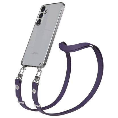 Samsung Galaxy S25 Plus MagSafe Hülle mit magnetischer Crossbody Handykette #farbe_lila-magsafe-funktion-mit-magsafe
