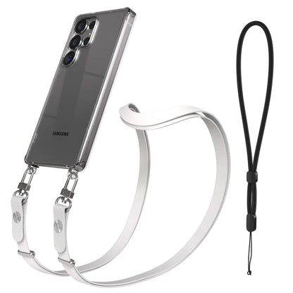 Samsung Galaxy S25 Ultra MagSafe Hülle mit magnetischer Crossbody Handykette #farbe_grau-magsafe-funktion-ohne-magsafe