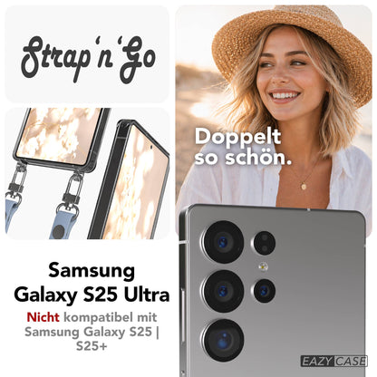 Samsung Galaxy S25 Ultra MagSafe Hülle mit magnetischer Crossbody Handykette #farbe_hellblau-magsafe-funktion-ohne-magsafe