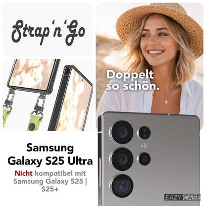 Samsung Galaxy S25 Ultra MagSafe Hülle mit magnetischer Crossbody Handykette #farbe_gelb-magsafe-funktion-ohne-magsafe