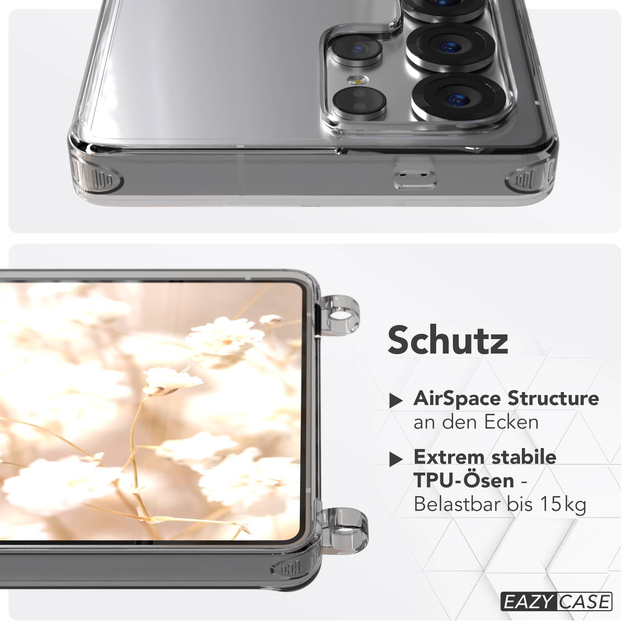 Samsung Galaxy S25 Ultra MagSafe Hülle mit magnetischer Crossbody Handykette #farbe_braun-magsafe-funktion-ohne-magsafe