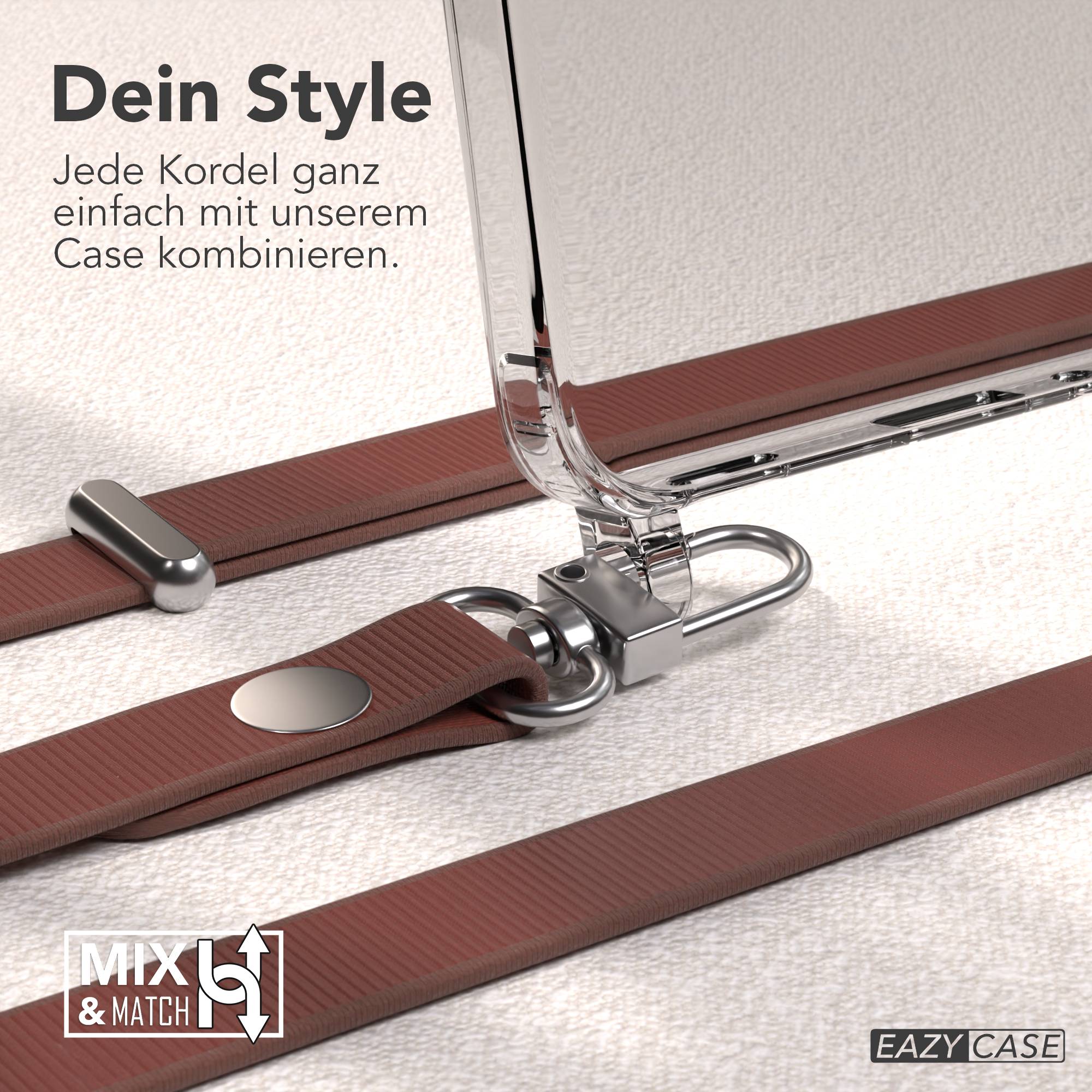 Samsung Galaxy A16 MagSafe Hülle mit magnetischer Crossbody Handykette im Set #farbe_braun-magsafe-funktion-ohne-magsafe