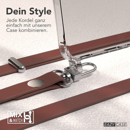 Samsung Galaxy A16 MagSafe Hülle mit magnetischer Crossbody Handykette im Set #farbe_braun-magsafe-funktion-ohne-magsafe