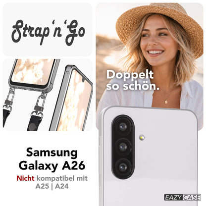 Samsung Galaxy A26 MagSafe Hülle mit magnetischem Crossbody-Umhängegurt Set 