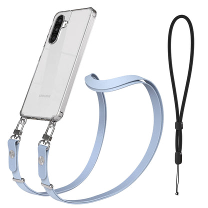 Samsung Galaxy A26 MagSafe Hülle mit magnetischem Crossbody-Umhängegurt Set #farbe_hellblau-magsafe-funktion-ohne-magsafe