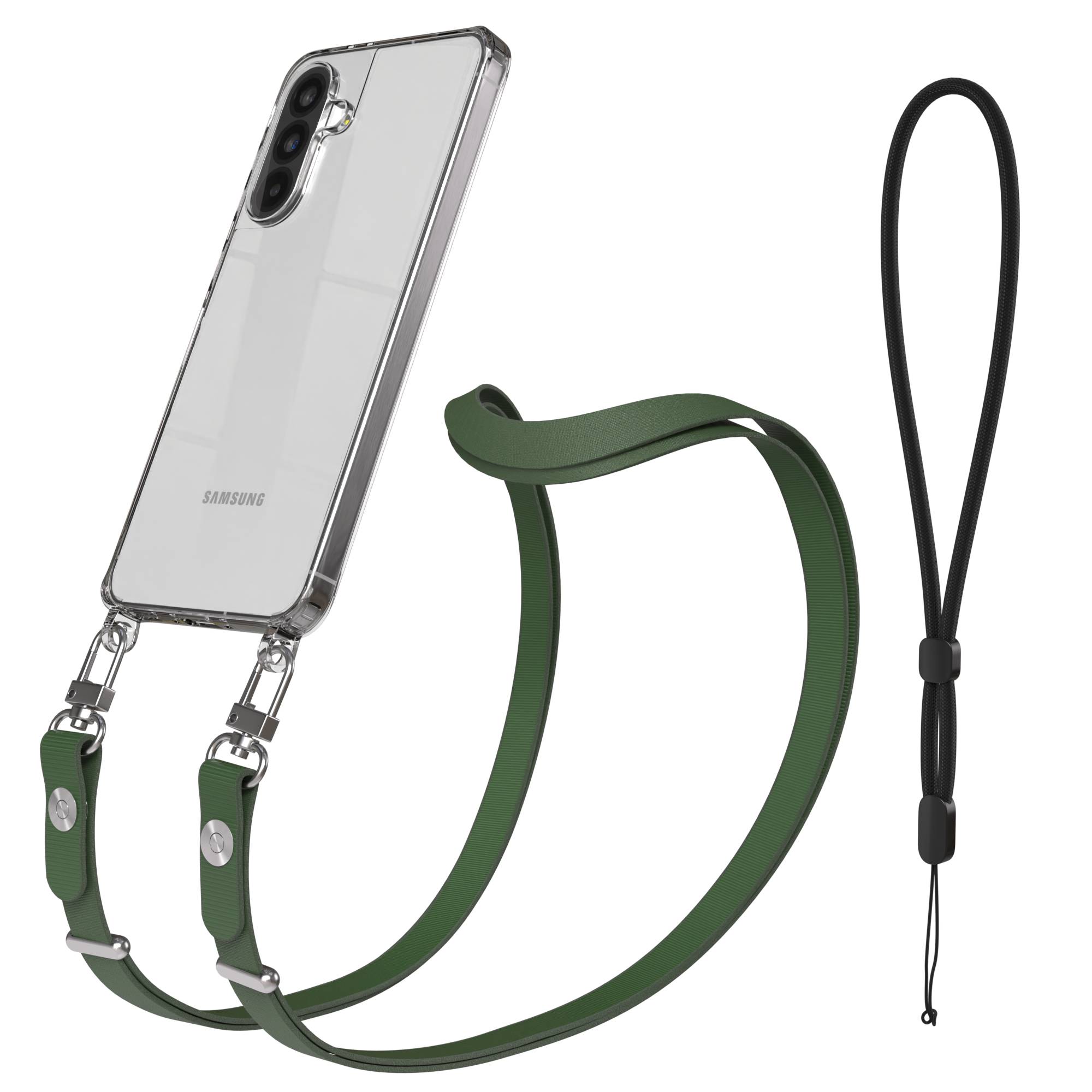 Samsung Galaxy A56 MagSafe Hülle mit magnetischer Crossbody Handykette #farbe_grun-magsafe-funktion-ohne-magsafe
