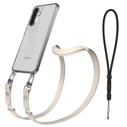 Samsung Galaxy A56 MagSafe Hülle mit magnetischer Crossbody Handykette #farbe_taupe-magsafe-funktion-ohne-magsafe