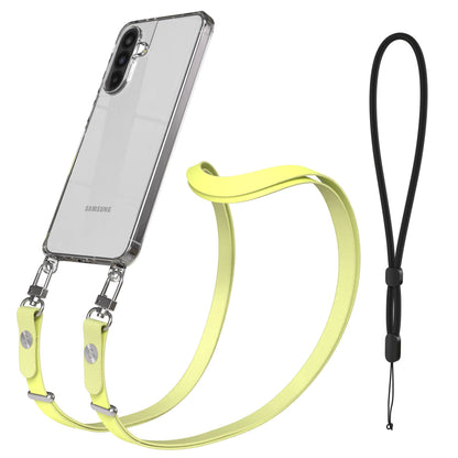 Samsung Galaxy A56 MagSafe Hülle mit magnetischer Crossbody Handykette #farbe_gelb-magsafe-funktion-ohne-magsafe