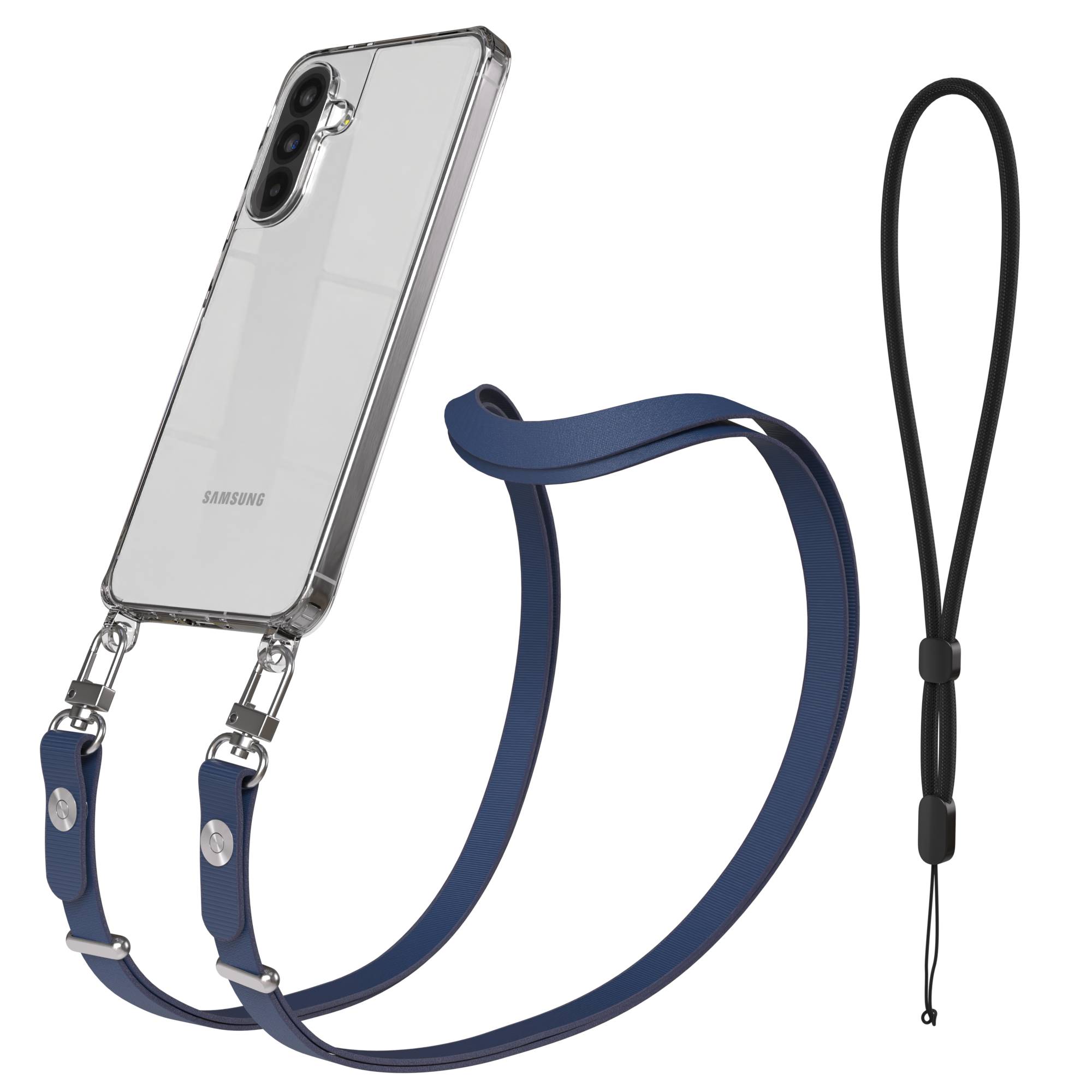 Samsung Galaxy A56 MagSafe Hülle mit magnetischer Crossbody Handykette #farbe_blau-magsafe-funktion-ohne-magsafe