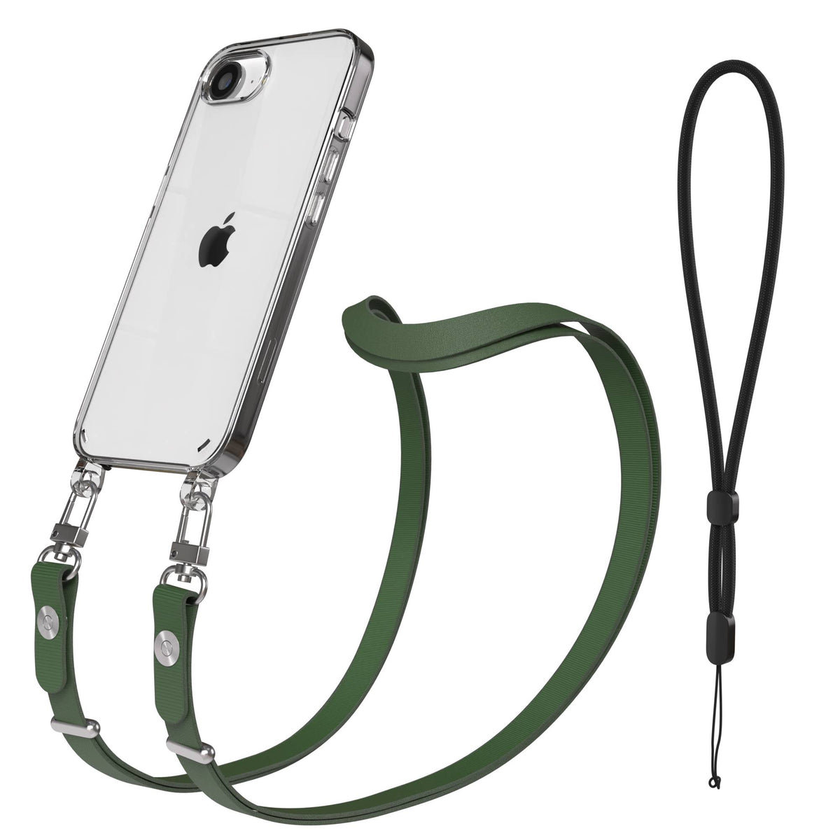 Apple iPhone 16e MagSafe Hülle mit magnetischem Crossbody-Umhängegurt-Set #farbe_grun-magsafe-funktion-ohne-magsafe