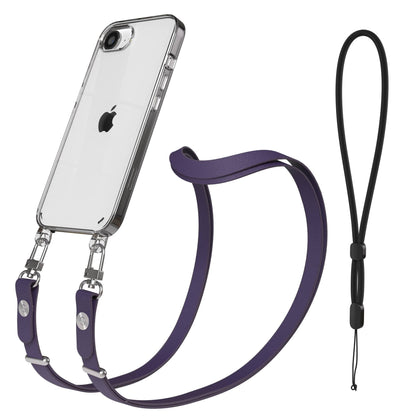 Apple iPhone 16e MagSafe Hülle mit magnetischem Crossbody-Umhängegurt-Set #farbe_lila-magsafe-funktion-ohne-magsafe