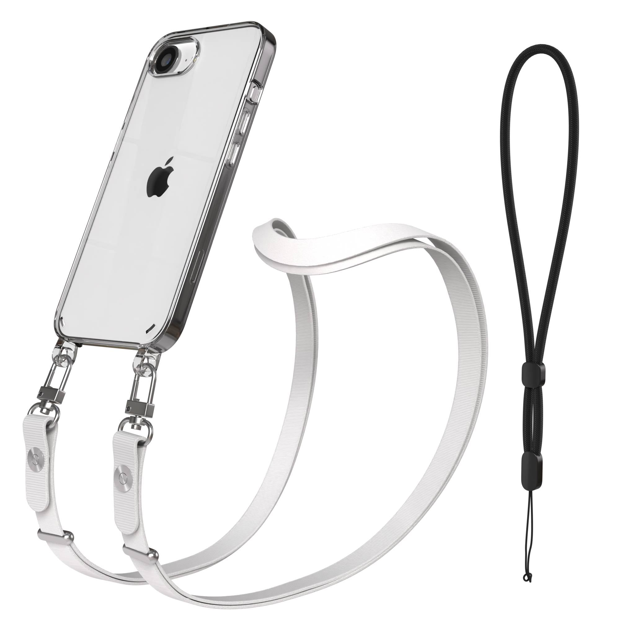 Apple iPhone 16e MagSafe Hülle mit magnetischem Crossbody-Umhängegurt-Set #farbe_grau-magsafe-funktion-ohne-magsafe