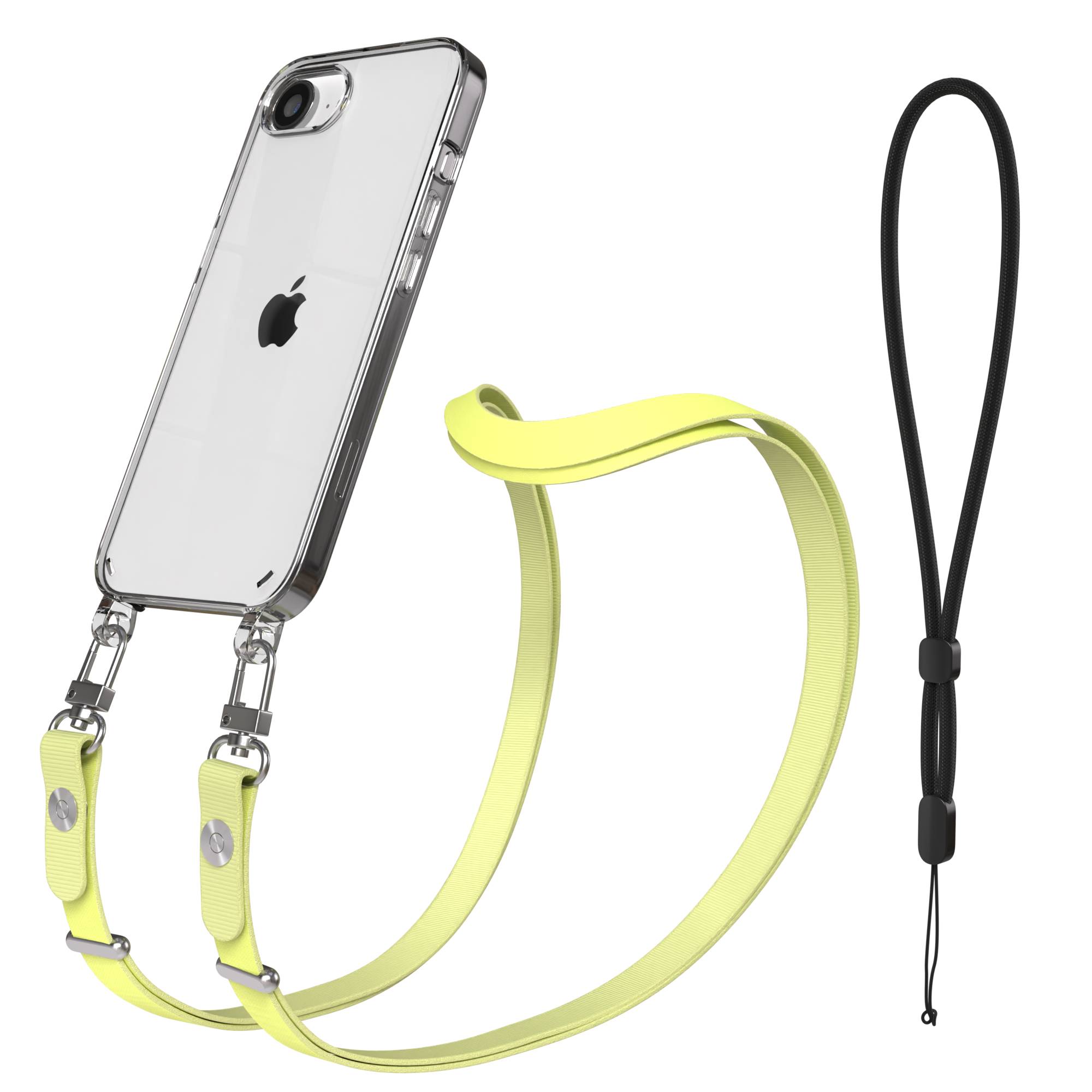 Apple iPhone 16e MagSafe Hülle mit magnetischem Crossbody-Umhängegurt-Set #farbe_gelb-magsafe-funktion-ohne-magsafe
