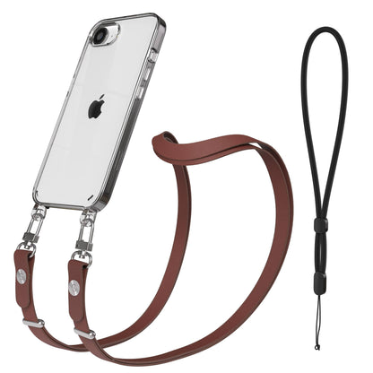 Apple iPhone 16e MagSafe Hülle mit magnetischem Crossbody-Umhängegurt-Set #farbe_braun-magsafe-funktion-ohne-magsafe