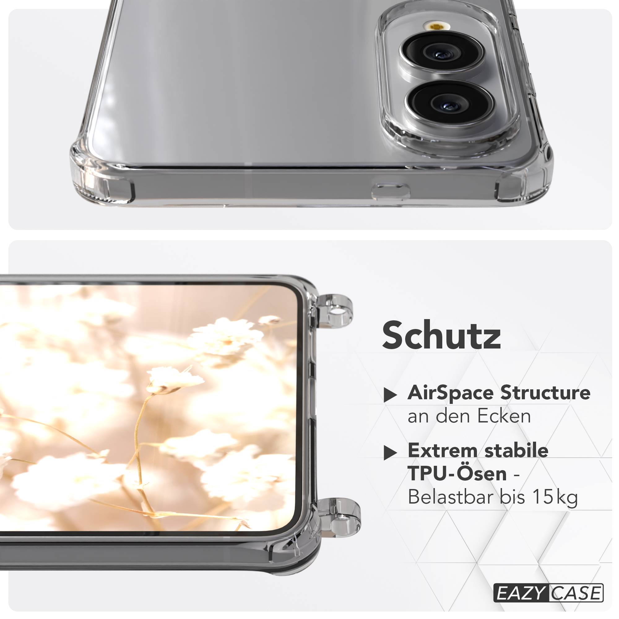 Samsung Galaxy S25 Edge MagSafe Hülle mit magnetischer Crossbody Handykette #farbe_orange-magsafe-funktion-mit-magsafe