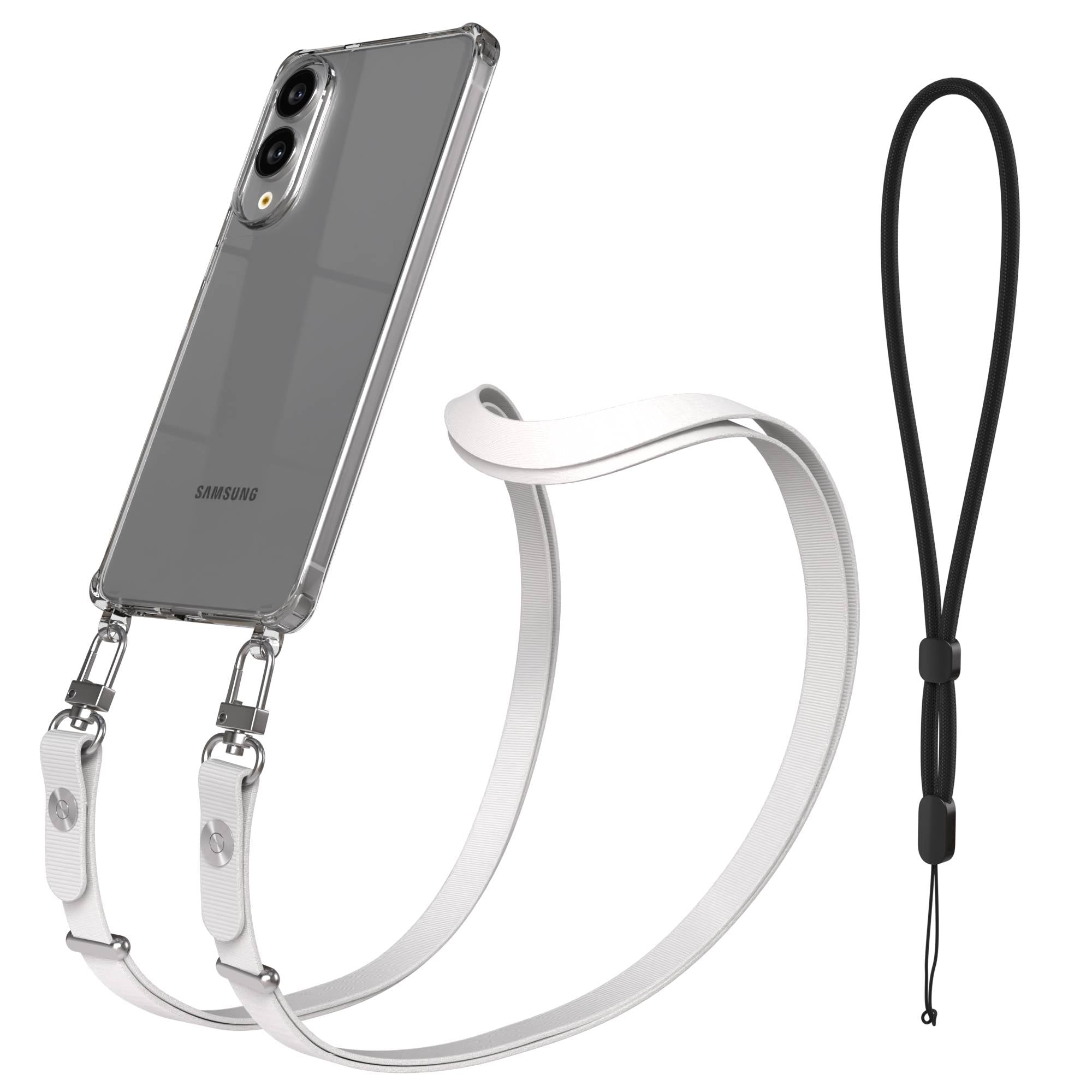 Samsung Galaxy S25 Edge MagSafe Hülle mit magnetischer Crossbody Handykette #farbe_grau-magsafe-funktion-ohne-magsafe
