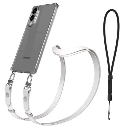Samsung Galaxy S25 Edge MagSafe Hülle mit magnetischer Crossbody Handykette #farbe_grau-magsafe-funktion-ohne-magsafe
