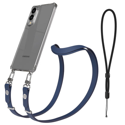 Samsung Galaxy S25 Edge MagSafe Hülle mit magnetischer Crossbody Handykette #farbe_blau-magsafe-funktion-ohne-magsafe