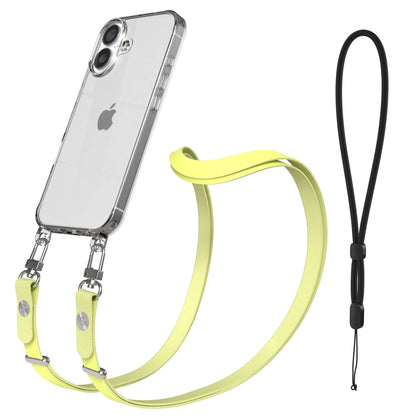 Apple iPhone 17 MagSafe Hülle mit magnetischem Crossbody-Umhängeband Set #farbe_gelb-magsafe-funktion-ohne-magsafe