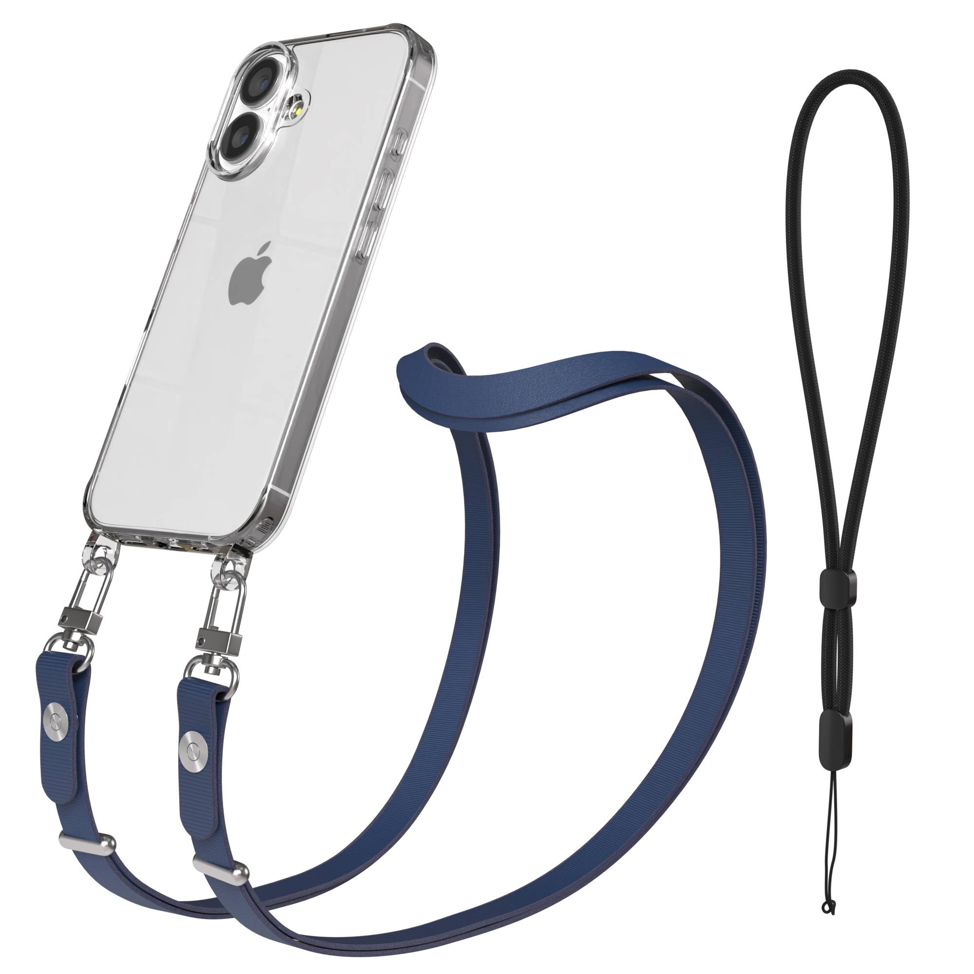 Apple iPhone 17 MagSafe Hülle mit magnetischem Crossbody-Umhängeband Set #farbe_blau-magsafe-funktion-ohne-magsafe