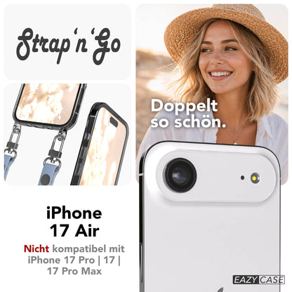iPhone Air MagSafe Hülle mit magnetischem Crossbody-Umhängeband als Set #farbe_hellblau-magsafe-funktion-ohne-magsafe