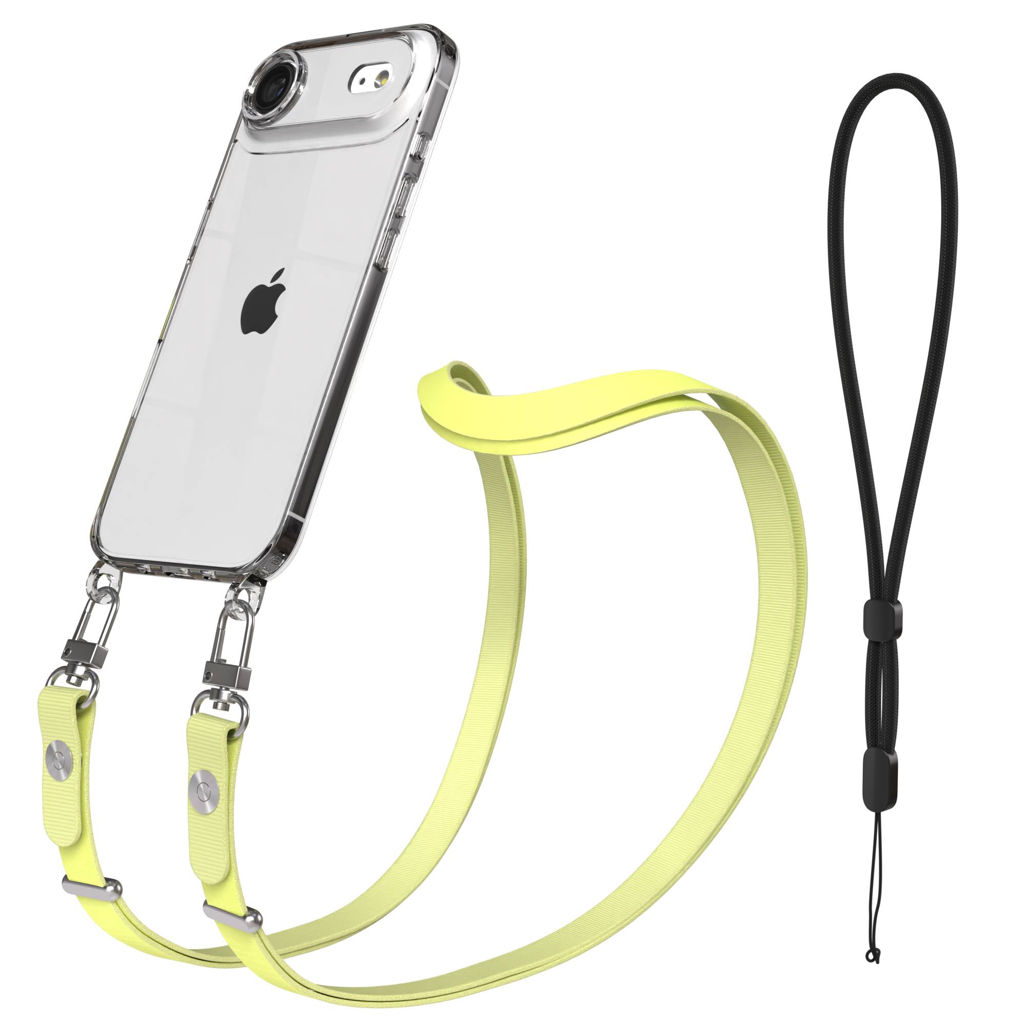 iPhone Air MagSafe Hülle mit magnetischem Crossbody-Umhängeband als Set #farbe_gelb-magsafe-funktion-ohne-magsafe