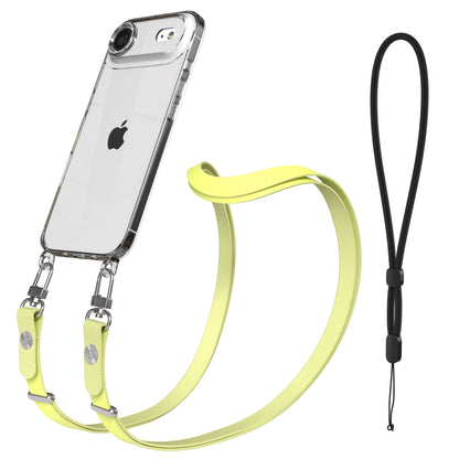 iPhone Air MagSafe Hülle mit magnetischem Crossbody-Umhängeband als Set #farbe_gelb-magsafe-funktion-ohne-magsafe