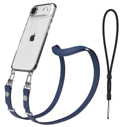 iPhone Air MagSafe Hülle mit magnetischem Crossbody-Umhängeband als Set #farbe_blau-magsafe-funktion-ohne-magsafe