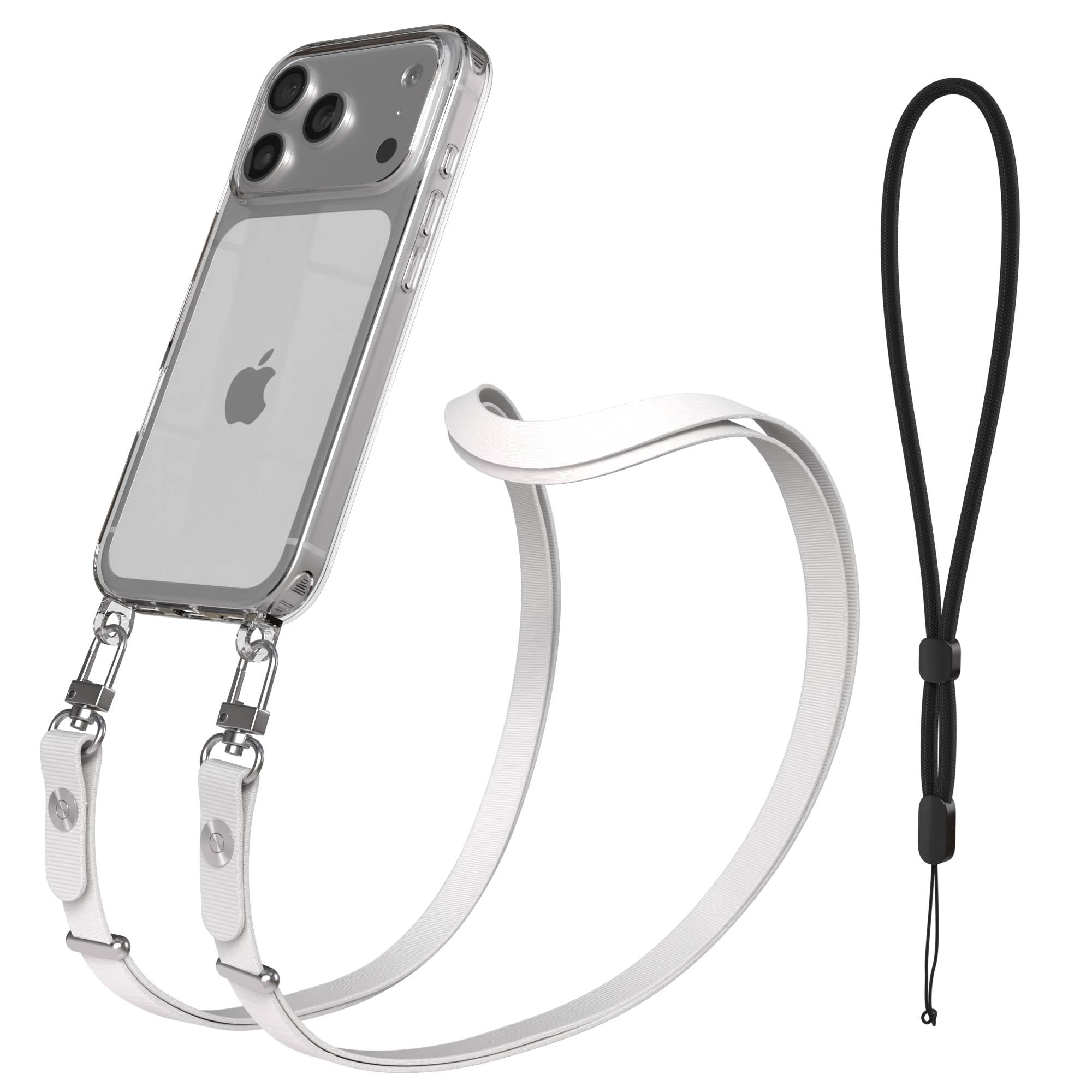 Apple iPhone 17 Pro MagSafe Hülle mit magnetischer Crossbody Handykette #farbe_grau-magsafe-funktion-ohne-magsafe
