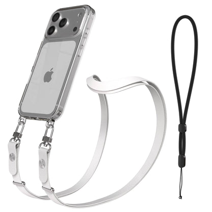 Apple iPhone 17 Pro MagSafe Hülle mit magnetischer Crossbody Handykette #farbe_grau-magsafe-funktion-ohne-magsafe
