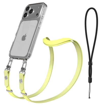 Apple iPhone 17 Pro MagSafe Hülle mit magnetischer Crossbody Handykette #farbe_gelb-magsafe-funktion-ohne-magsafe