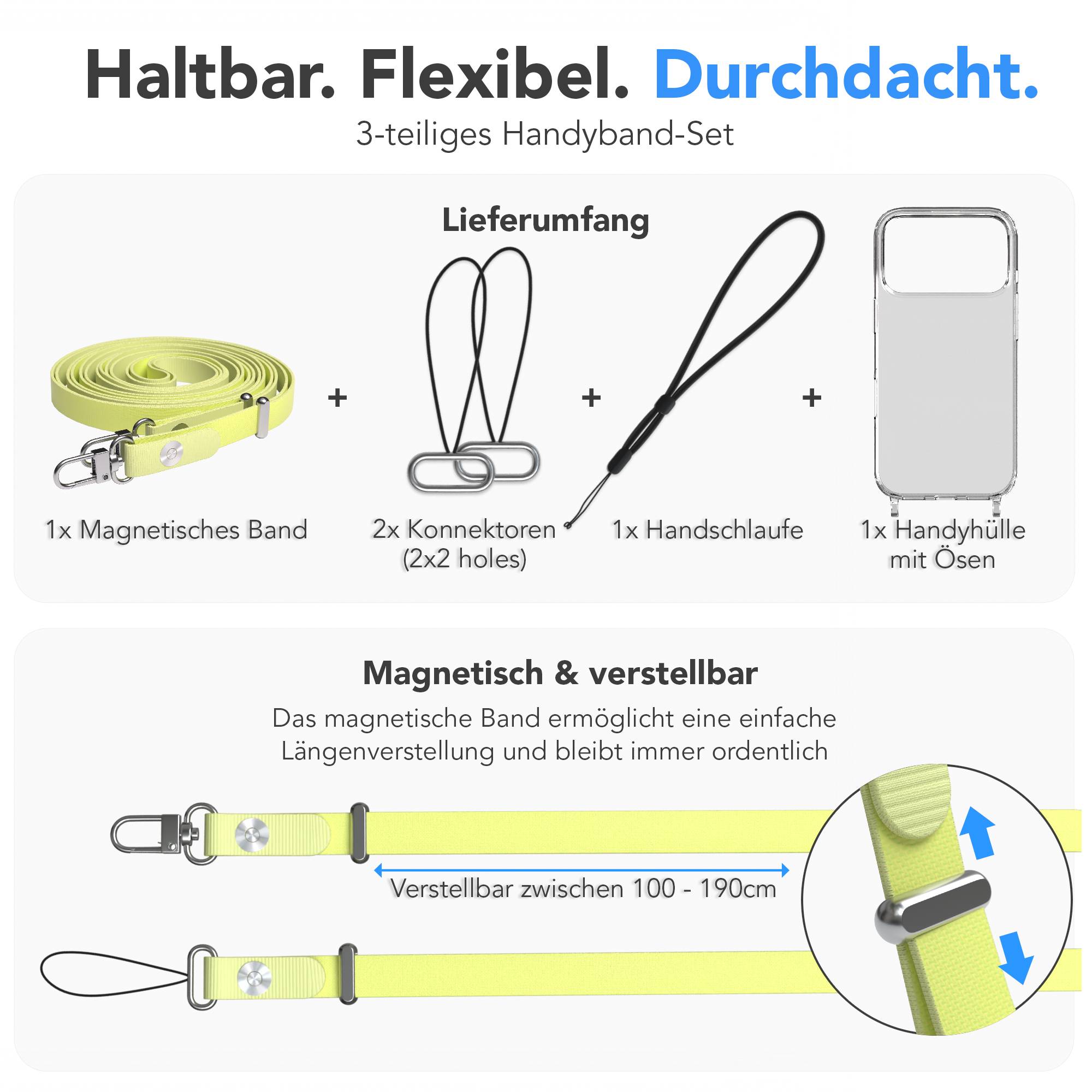 Apple iPhone 17 Pro MagSafe Hülle mit magnetischer Crossbody Handykette #farbe_gelb-magsafe-funktion-ohne-magsafe