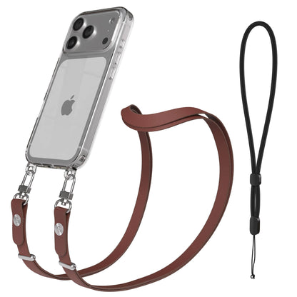 Apple iPhone 17 Pro MagSafe Hülle mit magnetischer Crossbody Handykette #farbe_braun-magsafe-funktion-ohne-magsafe