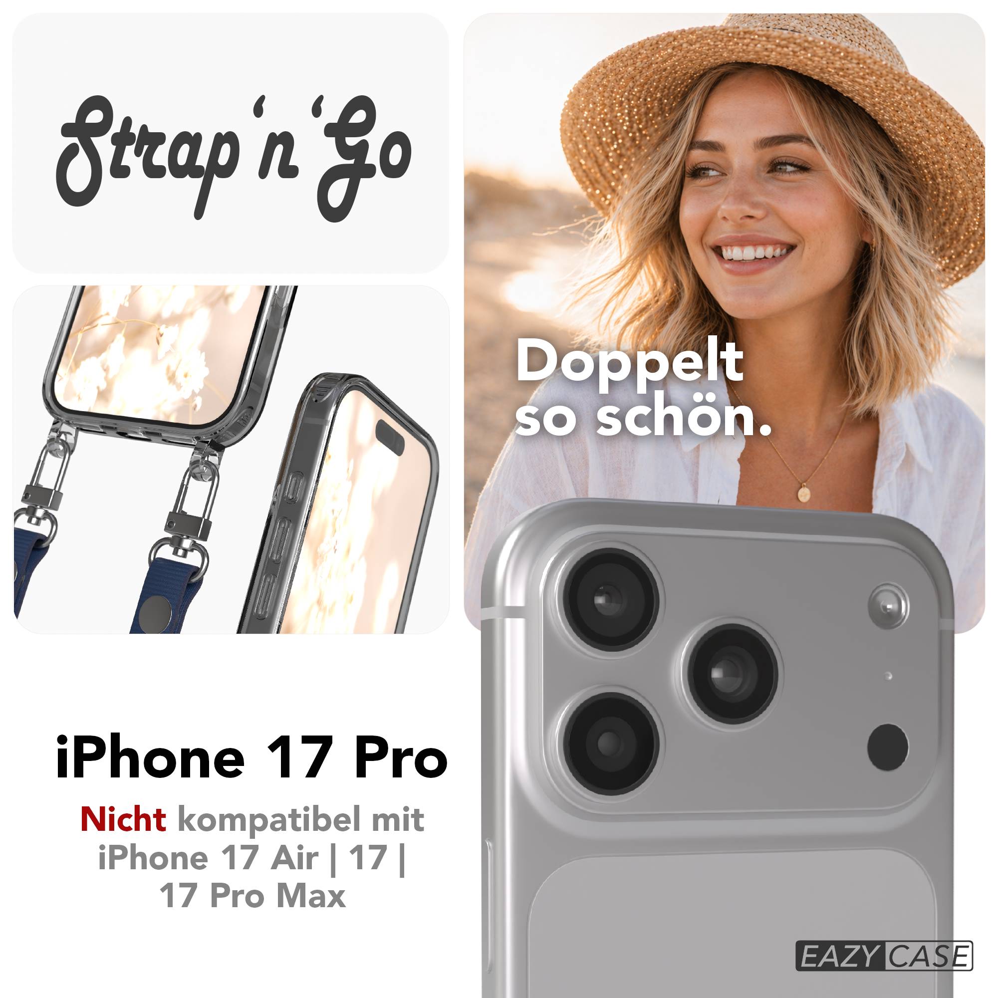 Apple iPhone 17 Pro MagSafe Hülle mit magnetischer Crossbody Handykette #farbe_blau-magsafe-funktion-ohne-magsafe