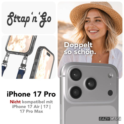 Apple iPhone 17 Pro MagSafe Hülle mit magnetischer Crossbody Handykette #farbe_blau-magsafe-funktion-ohne-magsafe