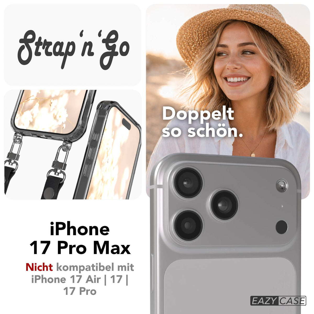 iPhone 17 Pro Max Hülle + magnetisches Band