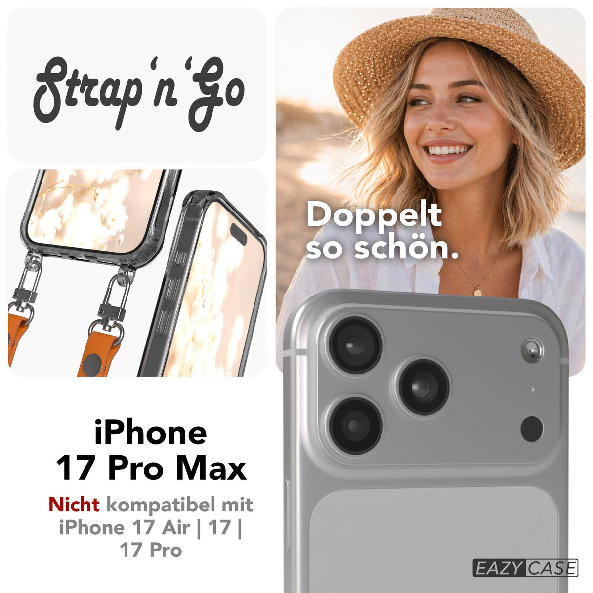 iPhone 17 Pro Max Hülle + magnetisches Band