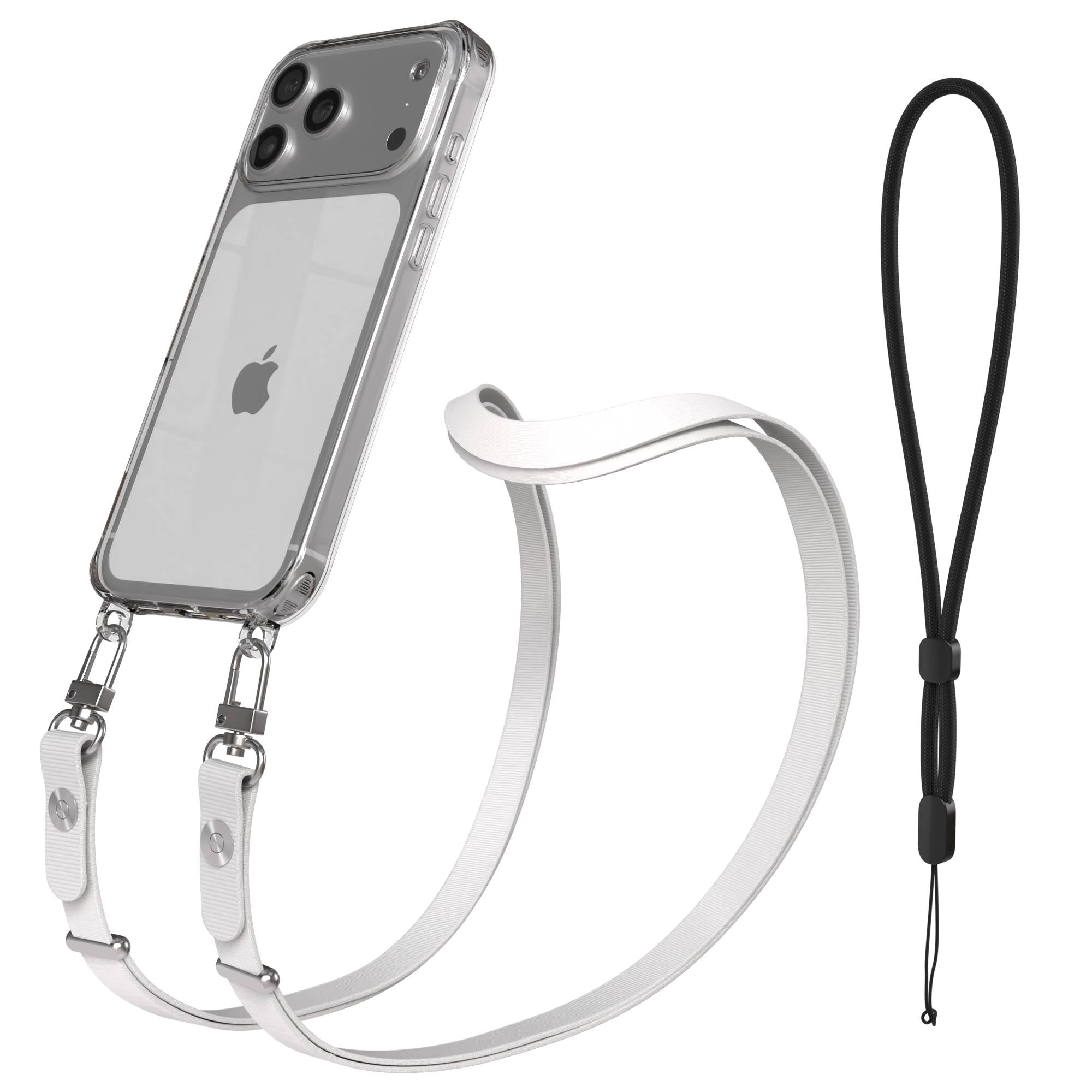 iPhone 17 Pro Max MagSafe Hülle mit magnetischem Crossbody-Umhängeband #farbe_grau-magsafe-funktion-ohne-magsafe