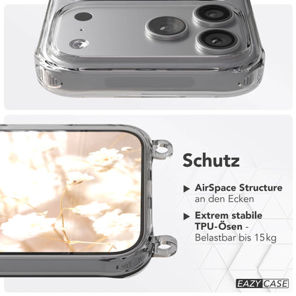 iPhone 17 Pro Max MagSafe Hülle mit magnetischem Crossbody-Umhängeband #farbe_grau-magsafe-funktion-ohne-magsafe