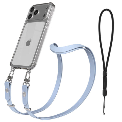 iPhone 17 Pro Max MagSafe Hülle mit magnetischem Crossbody-Umhängeband #farbe_hellblau-magsafe-funktion-ohne-magsafe