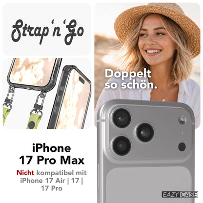 iPhone 17 Pro Max MagSafe Hülle mit magnetischem Crossbody-Umhängeband #farbe_gelb-magsafe-funktion-ohne-magsafe