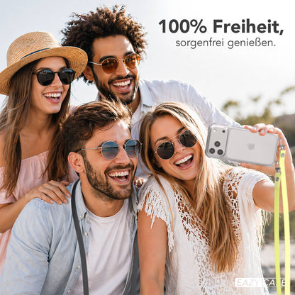 iPhone 17 Pro Max MagSafe Hülle mit magnetischem Crossbody-Umhängeband #farbe_gelb-magsafe-funktion-ohne-magsafe