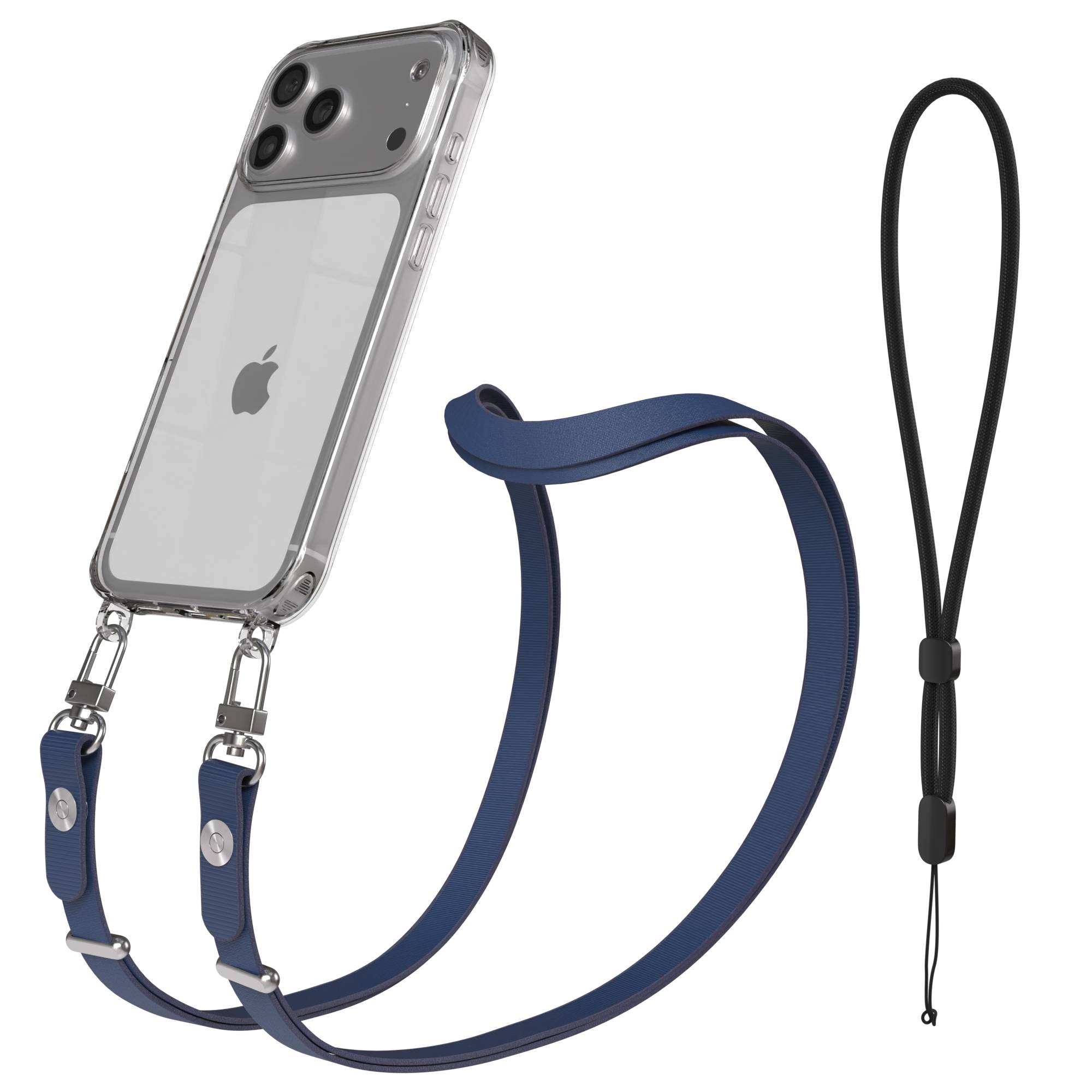 iPhone 17 Pro Max MagSafe Hülle mit magnetischem Crossbody-Umhängeband #farbe_blau-magsafe-funktion-ohne-magsafe